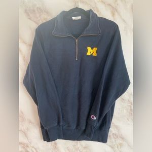 University of Michigan Reverse Weave Champion quarter zip